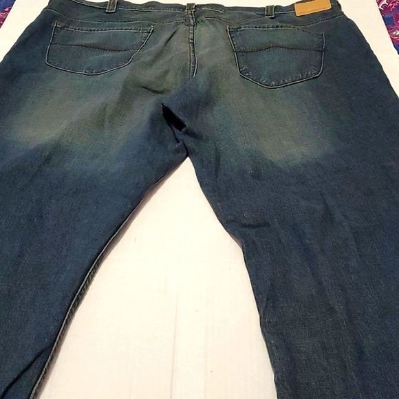 Perry Ellis Cottons Vintage Retro Medium Wash Straight Leg Jeans 42 x 32 - Picture 6 of 12
